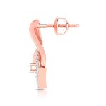 0.14 ct Natural Diamond Earrings 14k Yellow, Rose White Gold - Image 4