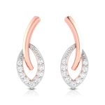 0.09 ct Natural Diamond Earrings 14k Yellow, Rose White Gold - Image 3
