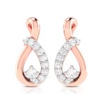 0.10 ct Natural Diamond Earrings 14k Yellow, Rose White Gold - Image 2