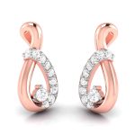 0.10 ct Natural Diamond Earrings 14k Yellow, Rose White Gold - Image 3