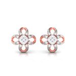 0.21 ct Natural Diamond Earrings 14k Yellow Rose White Gold