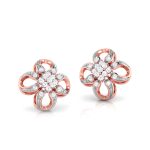 0.21 ct Natural Diamond Earrings 14k Yellow Rose White Gold - Image 8
