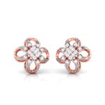 0.21 ct Natural Diamond Earrings 14k Yellow Rose White Gold - Image 9