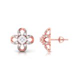 0.21 ct Natural Diamond Earrings 14k Yellow Rose White Gold - Image 10