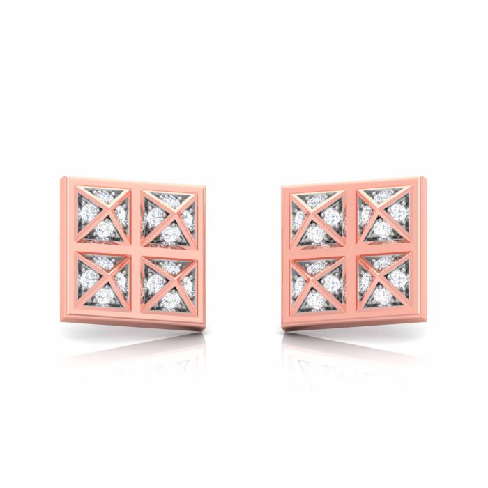 0.21 ct Natural Diamond Earrings 14k Yellow, Rose White Gold - Image 2