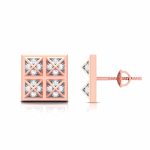 0.21 ct Natural Diamond Earrings 14k Yellow, Rose White Gold - Image 7