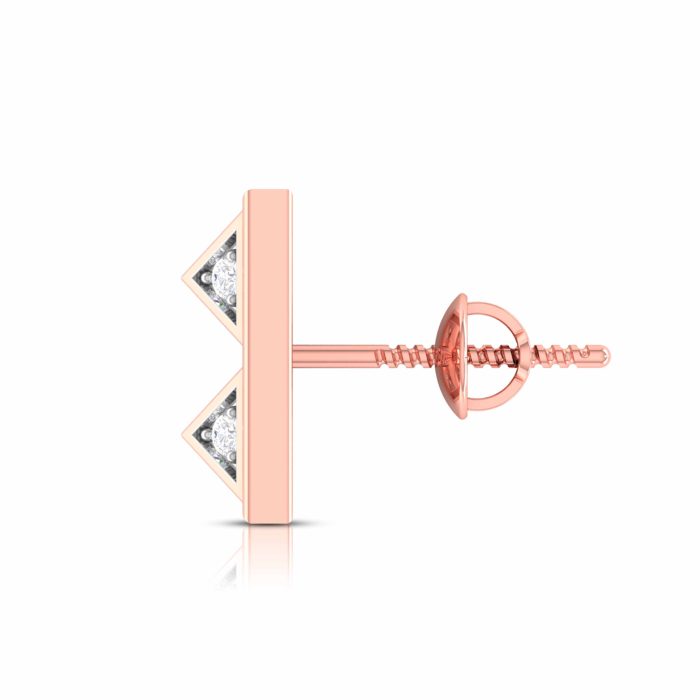 0.21 ct Natural Diamond Earrings 14k Yellow, Rose White Gold - Image 5