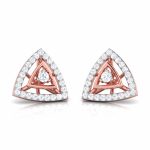 0.24 ct Natural Diamond Earrings 14k Yellow, Rose White Gold - Image 4