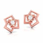 0.09 ct Natural Diamond Earrings 14k Yellow, Rose White Gold - Image 9