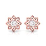 0.17 ct Natural Diamond Earrings 14k Yellow, Rose White Gold - Image 2