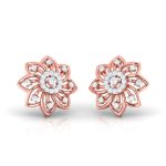 0.17 ct Natural Diamond Earrings 14k Yellow, Rose White Gold - Image 4