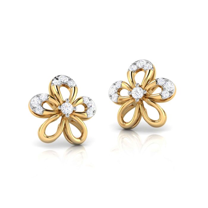 0.24 ct Natural Diamond Earrings 14k Yellow, Rose Gold - Image 8