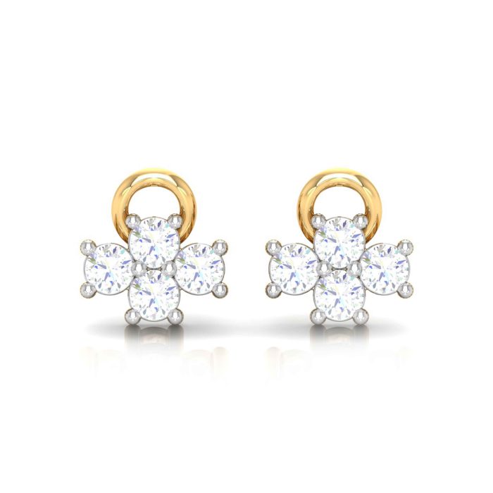 0.24 ct Natural Diamond Earrings 14k Yellow, Rose, White Gold - Image 1