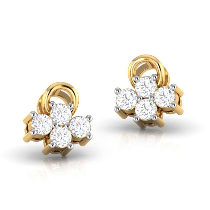 0.24 ct Natural Diamond Earrings 14k Yellow, Rose, White Gold - Image 4