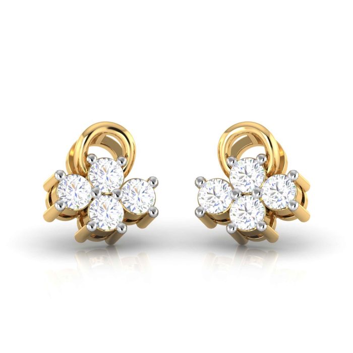 0.24 ct Natural Diamond Earrings 14k Yellow, Rose, White Gold - Image 5