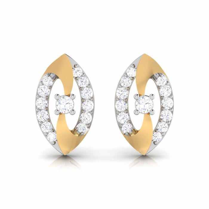 0.14 ct Natural Diamond Earrings 14k Yellow, Rose, White Gold - Image 1