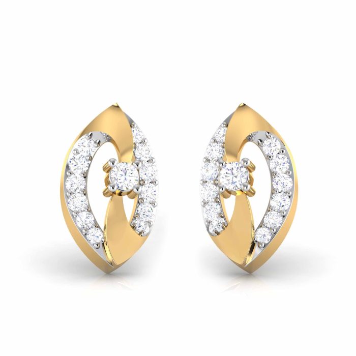 0.14 ct Natural Diamond Earrings 14k Yellow, Rose, White Gold - Image 10