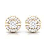 0.23 ct Natural Diamond Earrings 14k Yellow Rose White Gold - Image 2