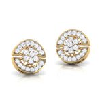 0.23 ct Natural Diamond Earrings 14k Yellow Rose White Gold - Image 5