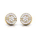 0.23 ct Natural Diamond Earrings 14k Yellow Rose White Gold - Image 4