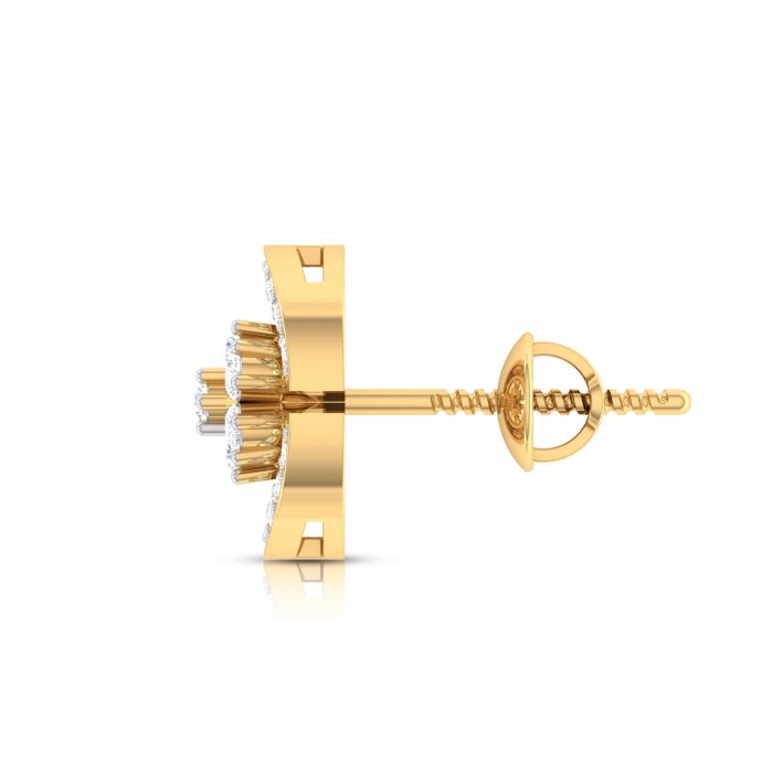 0.23 ct Natural Diamond Earrings 14k Yellow Rose White Gold - Image 7