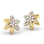 0.21 ct Natural Diamond Earrings 14k Yellow, Rose White Gold - Image 8