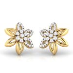 0.21 ct Natural Diamond Earrings 14k Yellow, Rose White Gold - Image 9