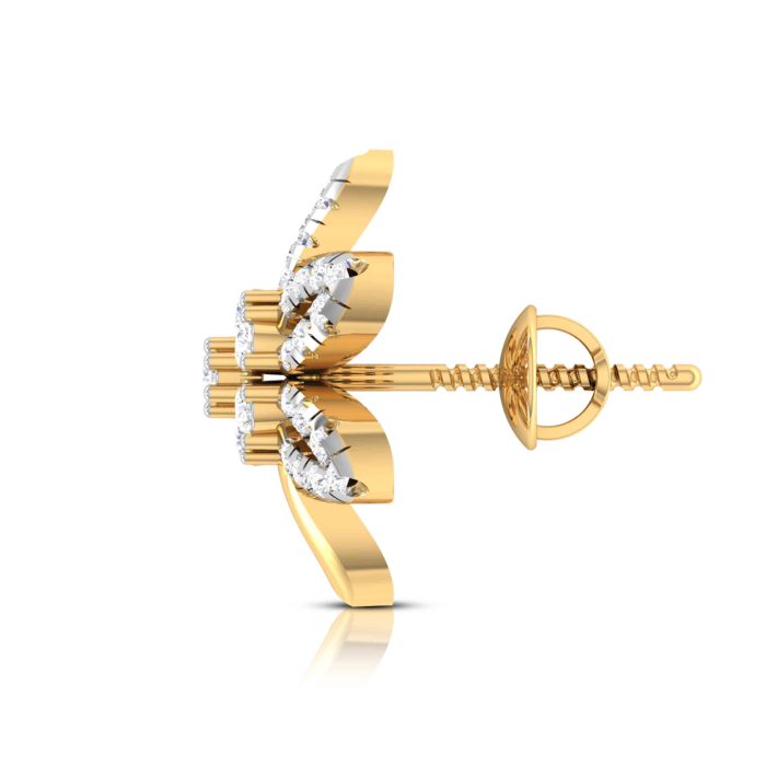 0.21 ct Natural Diamond Earrings 14k Yellow, Rose White Gold - Image 11