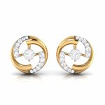 0.17 ct Natural Diamond Earrings 14k Yellow, Rose White Gold