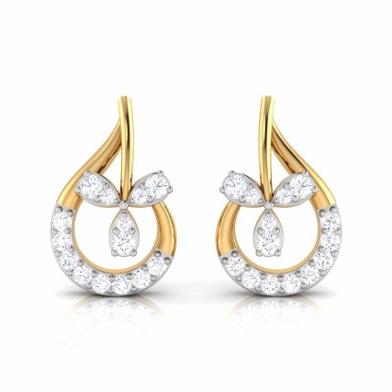 0.11 ct Natural Diamond Earrings 14k Yellow, Rose White Gold