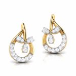 0.11 ct Natural Diamond Earrings 14k Yellow, Rose White Gold - Image 4