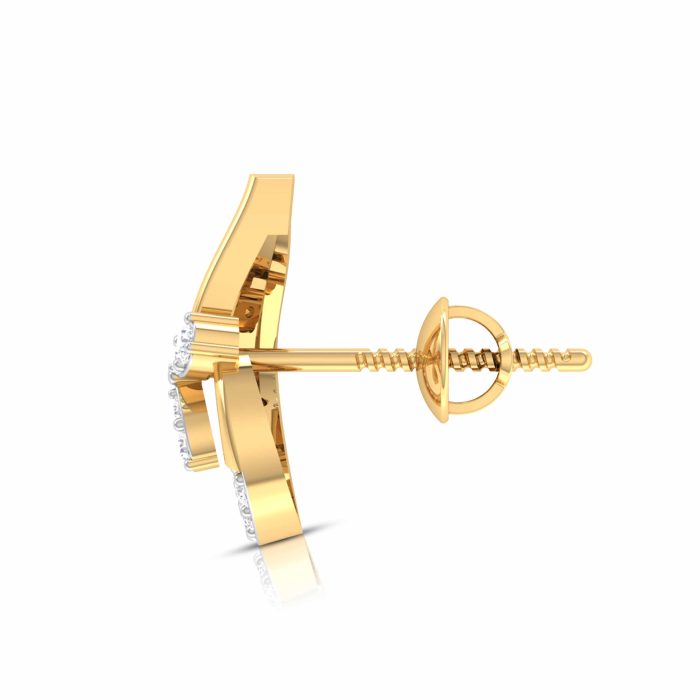 0.11 ct Natural Diamond Earrings 14k Yellow, Rose White Gold - Image 7