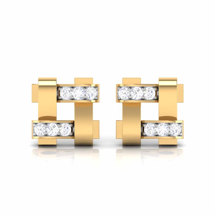 0.18 ct Natural Diamond Earrings 14k Yellow, Rose White Gold - Image 1