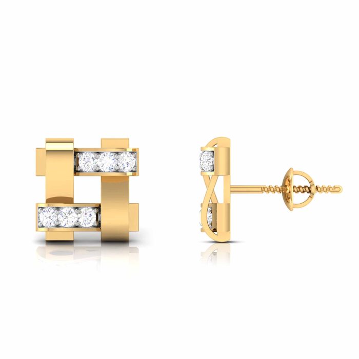 0.18 ct Natural Diamond Earrings 14k Yellow, Rose White Gold - Image 11