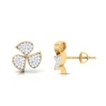 0.20 ct Natural Diamond Earrings 14k Yellow, Rose White Gold - Image 6