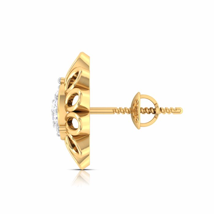 0.21 ct Natural Diamond Earrings 14k Yellow, Rose Gold - Image 12