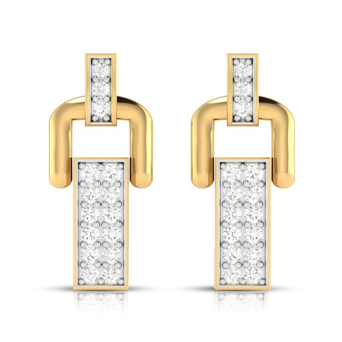 0.19 ct Natural Diamond Earrings 14k Yellow, Rose White Gold - Image 1
