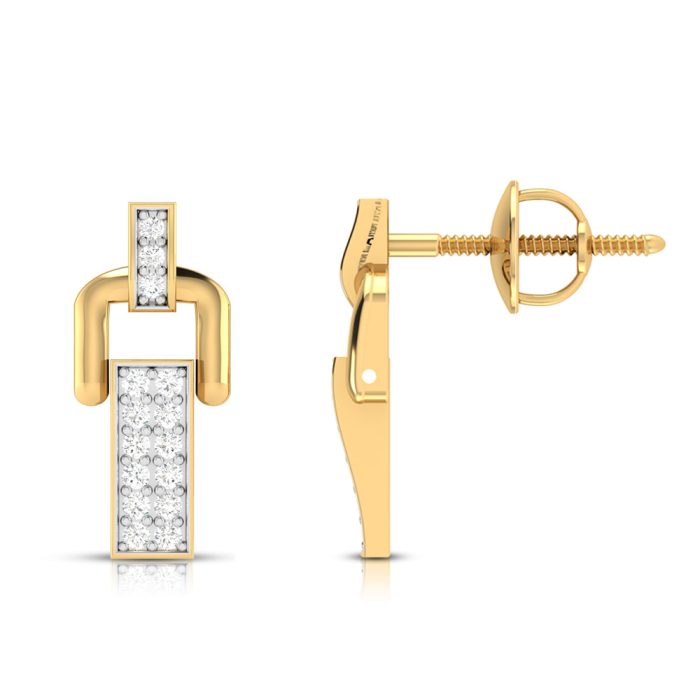 0.19 ct Natural Diamond Earrings 14k Yellow, Rose White Gold - Image 10