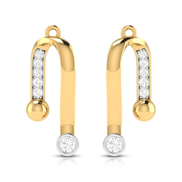 0.17 ct Natural Diamond Earrings 14k Yellow, Rose White Gold - Image 1