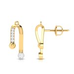 0.17 ct Natural Diamond Earrings 14k Yellow, Rose White Gold - Image 5