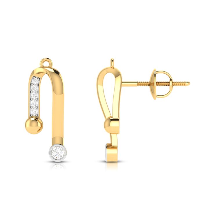 0.17 ct Natural Diamond Earrings 14k Yellow, Rose White Gold - Image 5