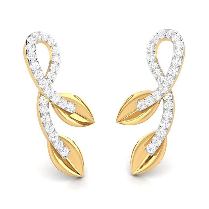 0.12 ct Natural Diamond Earrings 14k Yellow, Rose White Gold - Image 10