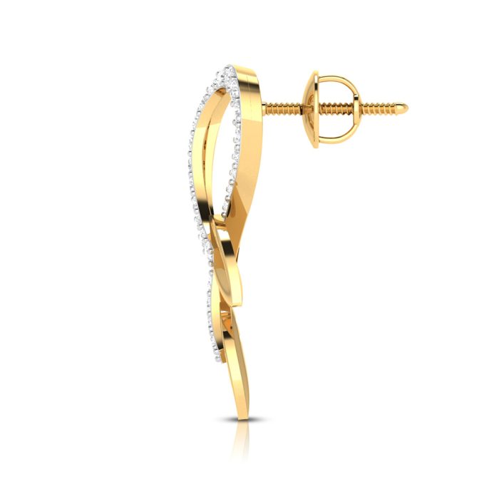 0.12 ct Natural Diamond Earrings 14k Yellow, Rose White Gold - Image 12