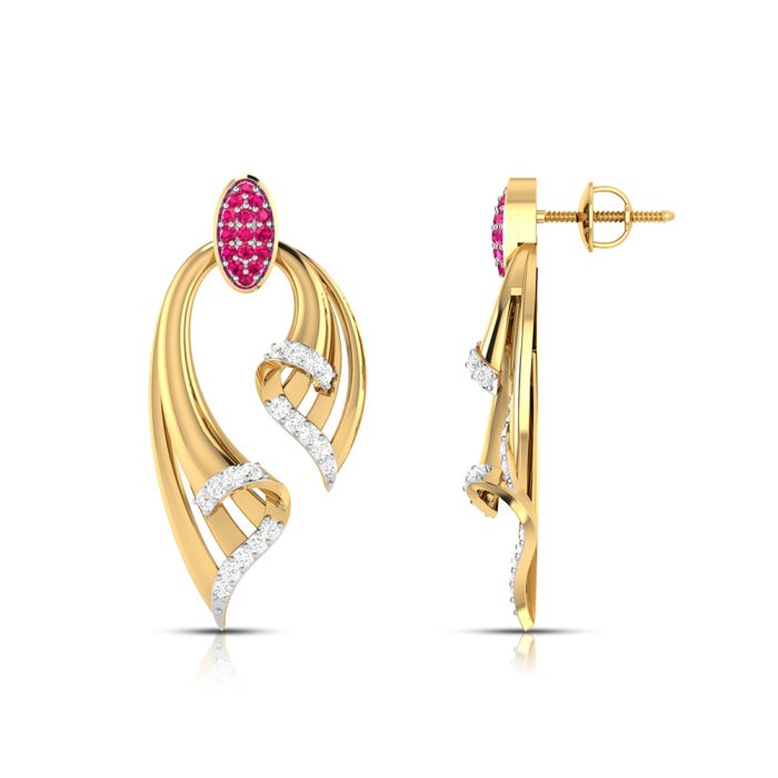 0.25 ct Natural Diamond Earrings 14k Yellow, Rose White Gold - Image 11