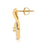 0.14 ct Natural Diamond Earrings 14k Yellow, Rose White Gold - Image 8
