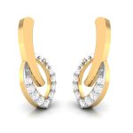 0.09 ct Natural Diamond Earrings 14k Yellow, Rose White Gold - Image 5