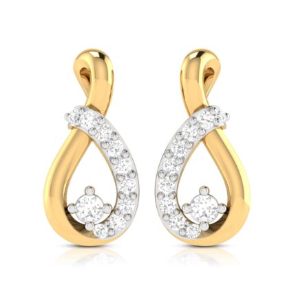 0.10 ct Natural Diamond Earrings 14k Yellow, Rose White Gold