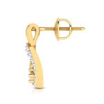 0.10 ct Natural Diamond Earrings 14k Yellow, Rose White Gold - Image 8