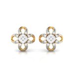 0.21 ct Natural Diamond Earrings 14k Yellow Rose White Gold - Image 2