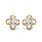 0.21 ct Natural Diamond Earrings 14k Yellow Rose White Gold - Image 4